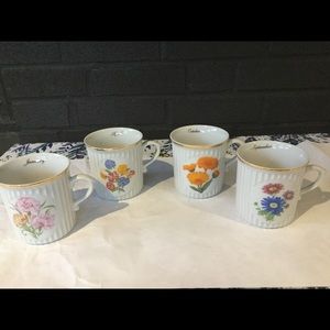 Flower Coffee mug set of 4